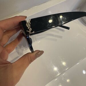 Saint Laurent Black Sunglasses with Silver Detail